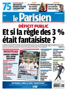 Le Parisien + Cahier de Paris du 28 Septembre 2012